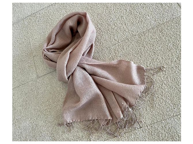 Autre Marque Beige oder puderrosa Schal 100% Kaschmir - Neu Pink - Ansicht 6