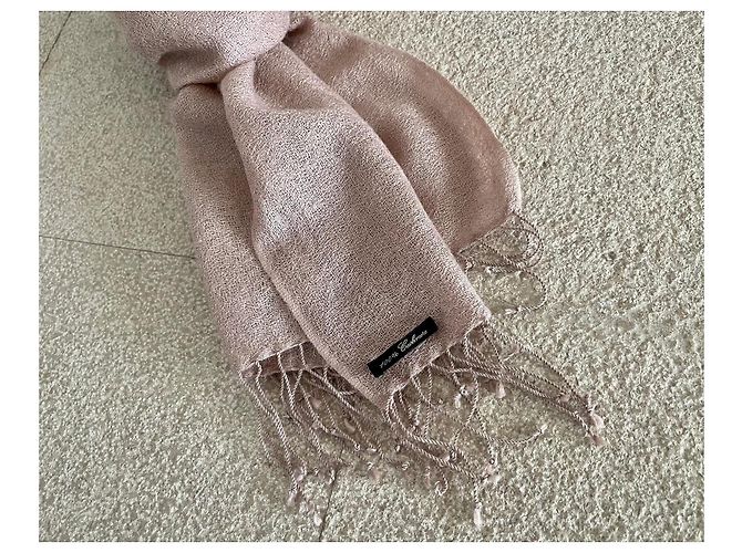 Autre Marque Beige oder puderrosa Schal 100% Kaschmir - Neu Pink - Ansicht 7