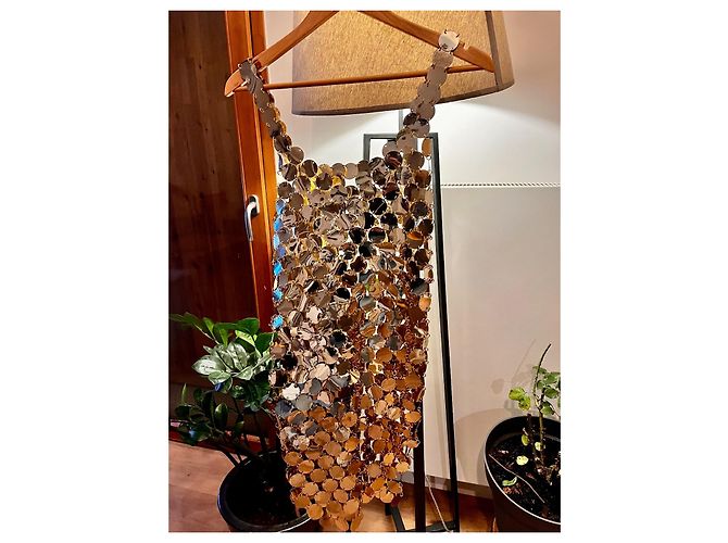 Paco Rabanne Kleid Gold Metall - Ansicht 3