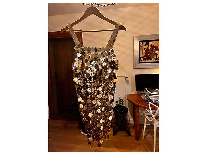 Paco Rabanne Kleid Gold Metall - Ansicht 4