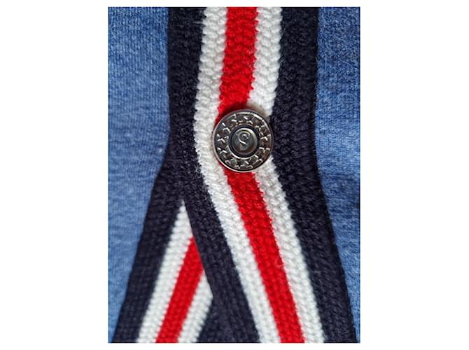 Sandro Cardigan Hellblau V Ausschnitt College Stil - Ansicht 6
