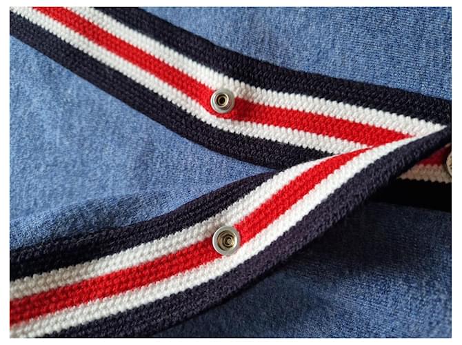 Sandro Cardigan Hellblau V Ausschnitt College Stil - Ansicht 7