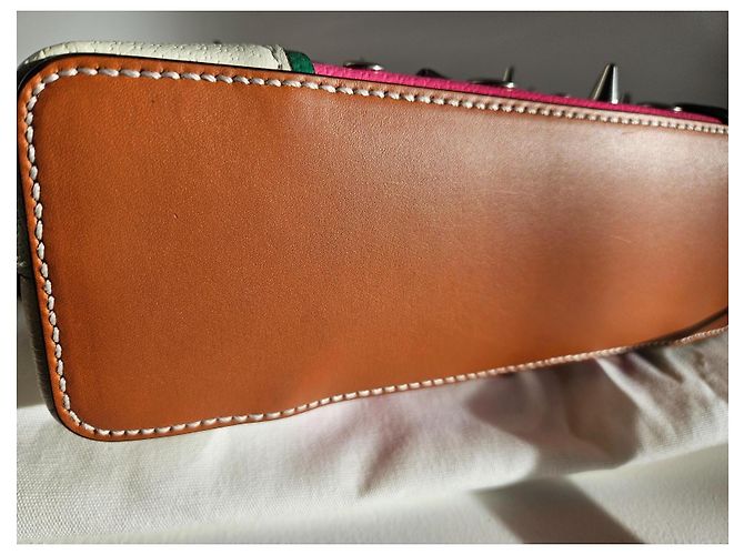 Ophidia Borsa a spalla Gucci Éclair d'Amour in pelle rosa - vista 12