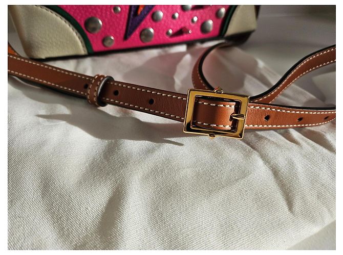 Ophidia Borsa a spalla Gucci Éclair d'Amour in pelle rosa - vista 4