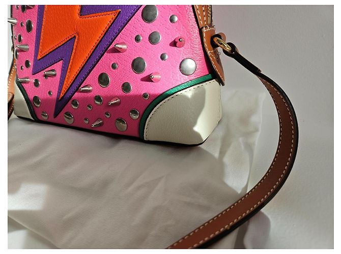 Ophidia Borsa a spalla Gucci Éclair d'Amour in pelle rosa - vista 7