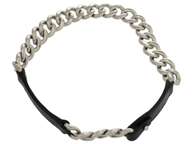 Halskette aus Barenia-Leder von Hermès Braun Schwarz - Ansicht 2