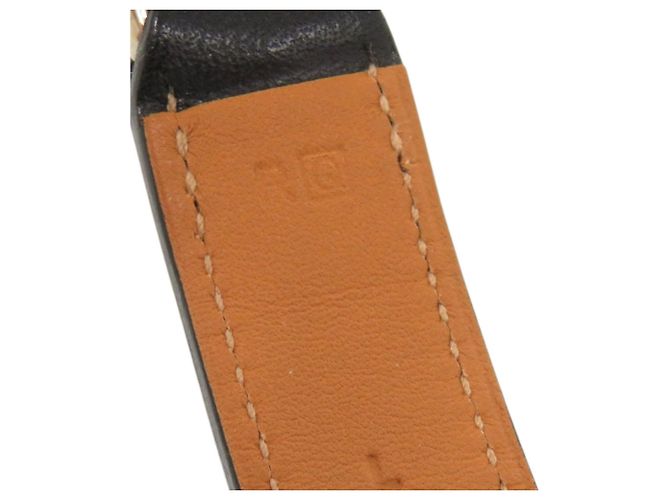 Halskette aus Barenia-Leder von Hermès Braun Schwarz - Ansicht 5