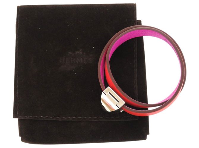 Pulsera charm Hermès Medor Double Tour Infinie Multicolor Naranja Púrpura - vista 2