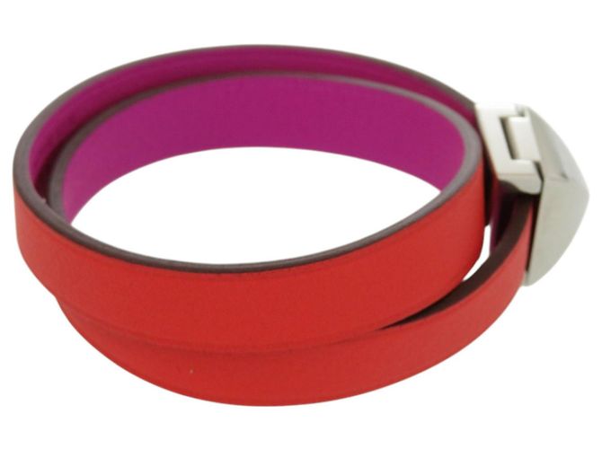 Pulsera charm Hermès Medor Double Tour Infinie Multicolor Naranja Púrpura - vista 5