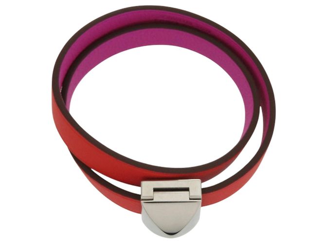 Pulsera charm Hermès Medor Double Tour Infinie Multicolor Naranja Púrpura - vista 6