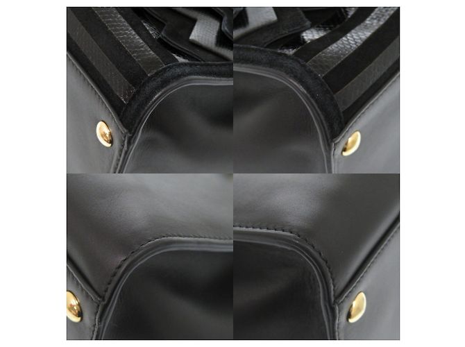 Borsa in pelle nera Gancini di Salvatore Ferragamo Nero - vista 4