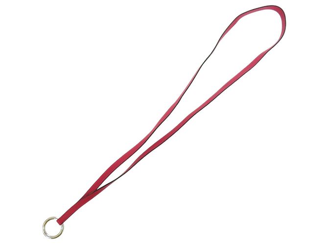 Hermès Lederhalsband mit Himbeer-Y-Stempel - Ansicht 3