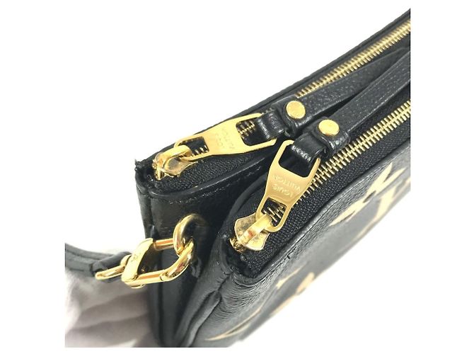 Borsa Pochette Double Zip Monogram Empreinte Louis Vuitton Nero Multicolore Beige - vista 11