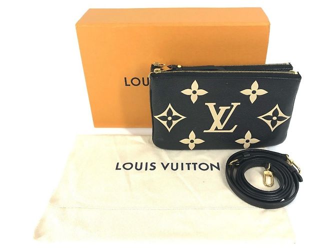 Borsa Pochette Double Zip Monogram Empreinte Louis Vuitton Nero Multicolore Beige - vista 3