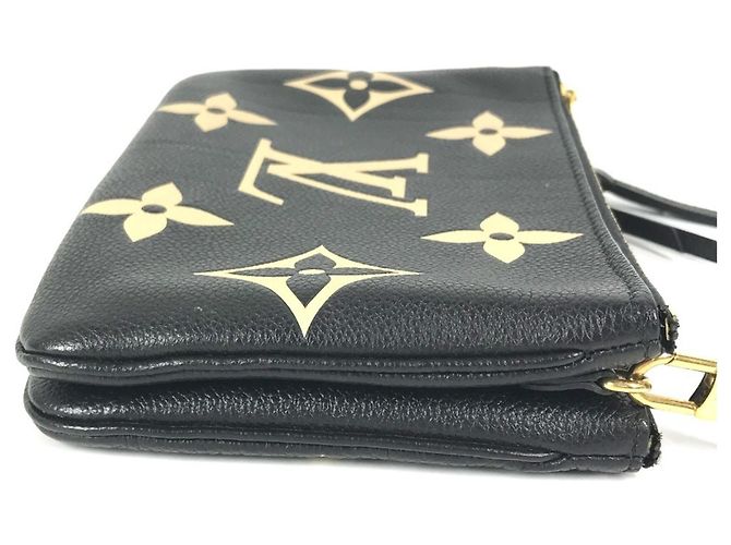 Borsa Pochette Double Zip Monogram Empreinte Louis Vuitton Nero Multicolore Beige - vista 8