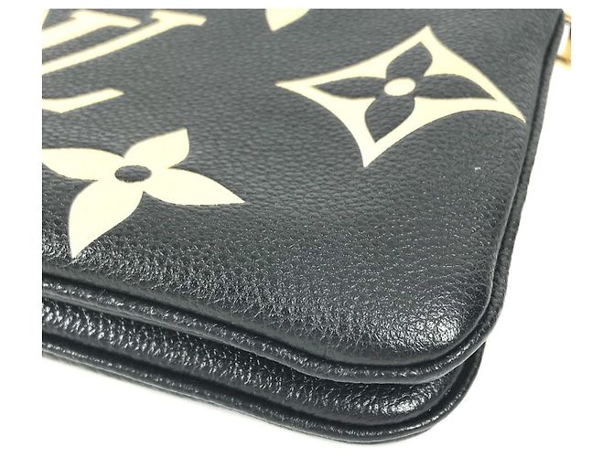 Borsa Pochette Double Zip Monogram Empreinte Louis Vuitton Nero Multicolore Beige - vista 9