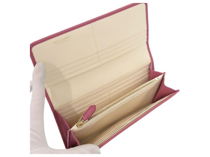 Bulgari Cartera larga de cuero rosa Bvlgari - vista 6