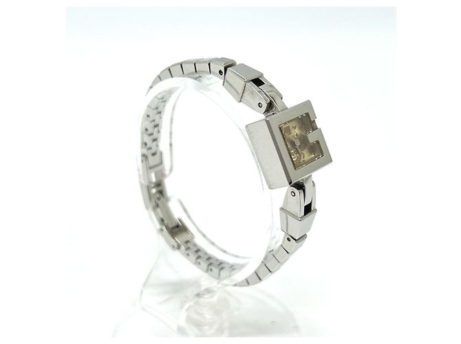 Gucci 102 G Mini Square Chain Quarz Uhr Silber - Ansicht 3