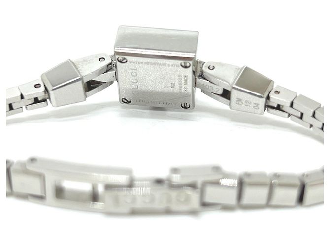 Gucci 102 G Mini Square Chain Quarz Uhr Silber - Ansicht 4