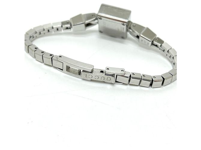 Gucci 102 G Mini Square Chain Quarz Uhr Silber - Ansicht 5