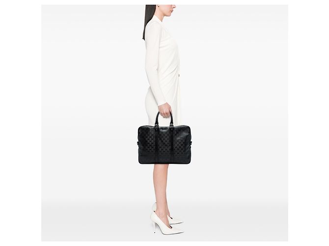 Borsa Business Gucci Nera Stampa GG Nero - vista 7
