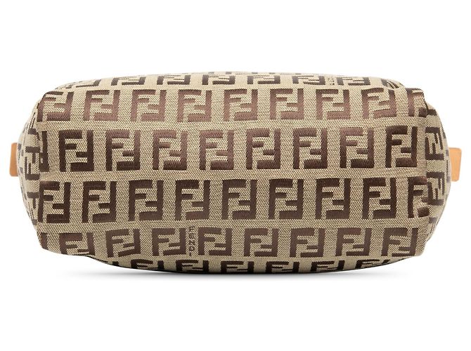 Fendi Braune Zucchino Canvas Handtasche Hellbraun - Ansicht 3