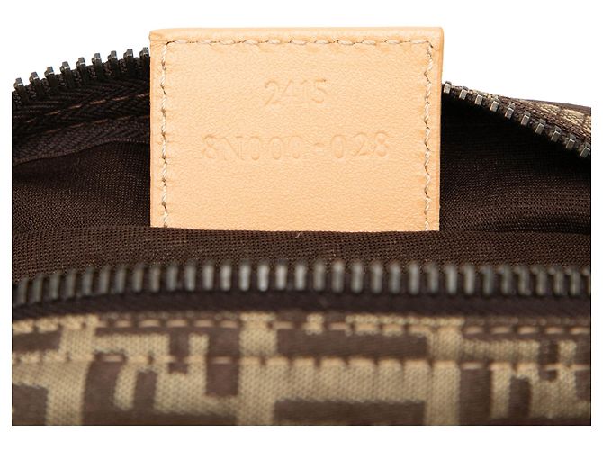 Fendi Braune Zucchino Canvas Handtasche Hellbraun - Ansicht 6