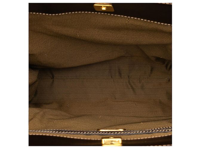 Bolso Tote Twins de lona Zucca marrón Fendi Castaño - vista 4