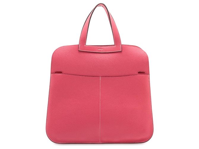 Hermès Halzan 31 in Clemence rosa Verso - vista 2