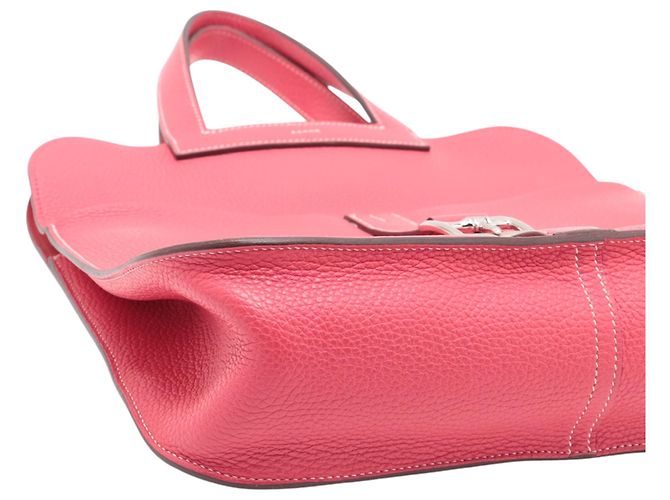 Hermès Halzan 31 in Clemence rosa Verso - vista 6