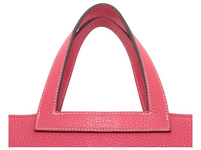 Hermès Halzan 31 in Clemence rosa Verso - vista 8