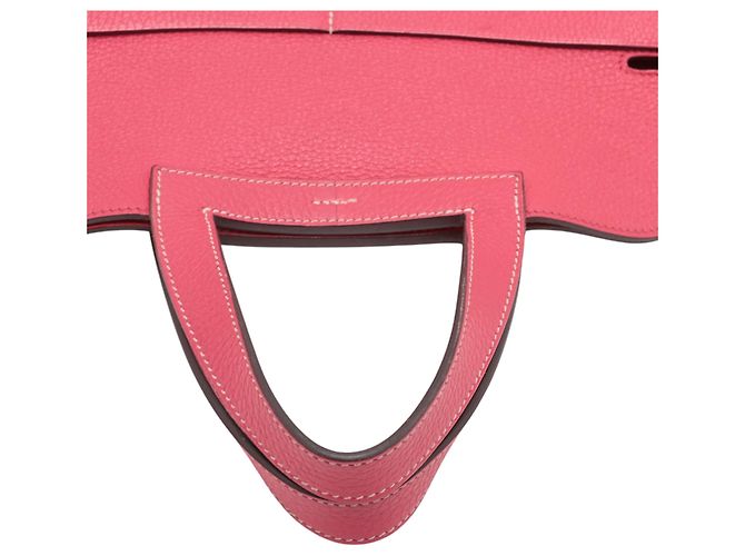 Hermès Halzan 31 in Clemence rosa Verso - vista 9