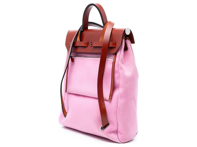 Hermès Pink Toile Herbag GM Rucksack - Ansicht 2