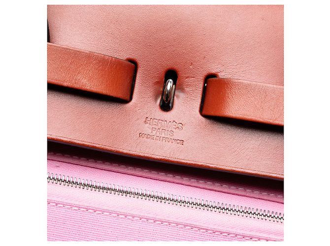 Hermès Pink Toile Herbag GM Rucksack - Ansicht 6