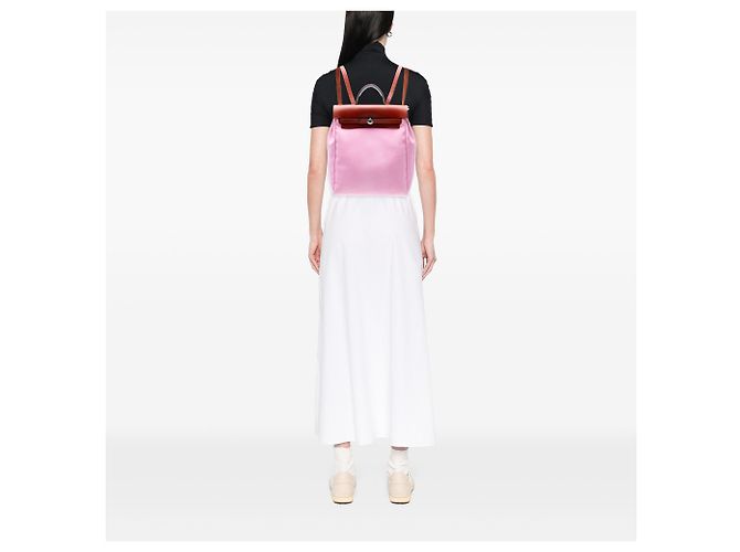 Hermès Pink Toile Herbag GM Rucksack - Ansicht 7