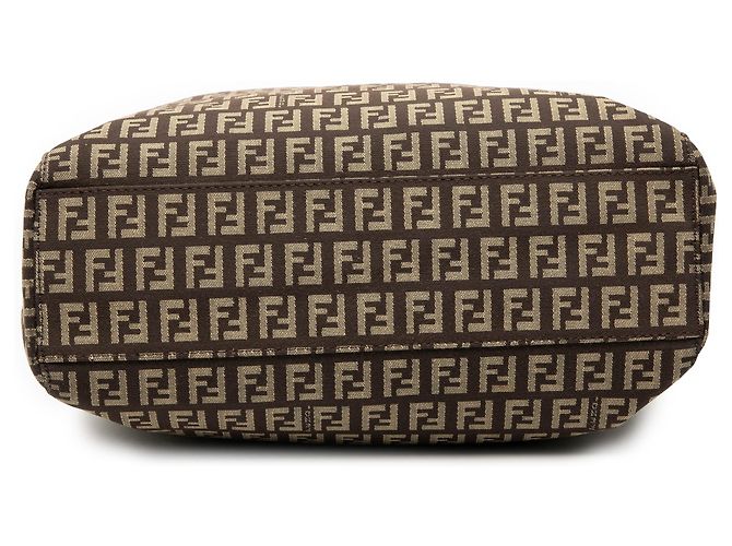 Fendi Braune Zucchino Canvas Tasche - vista 3