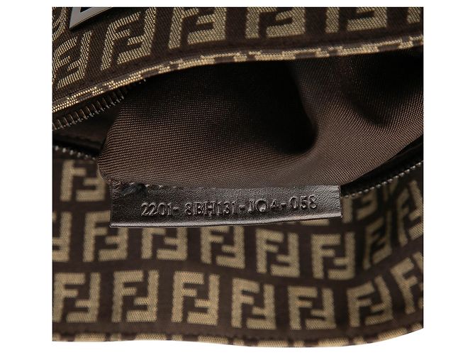 Fendi Braune Zucchino Canvas Tasche - vista 5