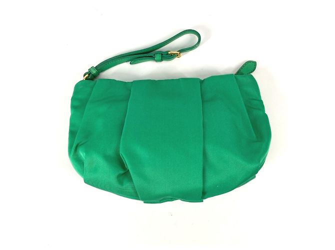 Pochette per trucco in nylon verde Prada - vista 2