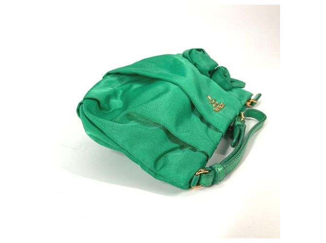 Pochette per trucco in nylon verde Prada - vista 4