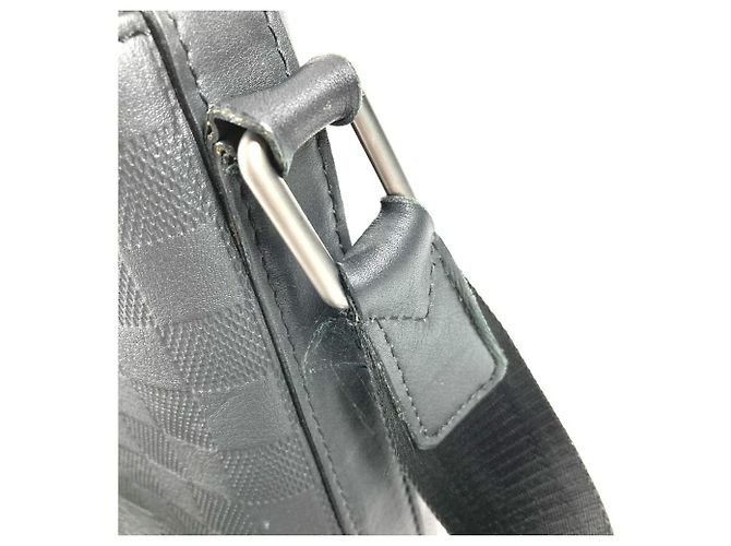 Borsa Louis Vuitton Damier Infini Calypso MM Nero - vista 14