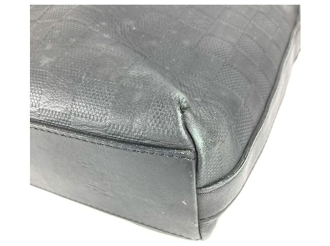 Borsa Louis Vuitton Damier Infini Calypso MM Nero - vista 6