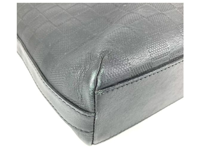 Borsa Louis Vuitton Damier Infini Calypso MM Nero - vista 7