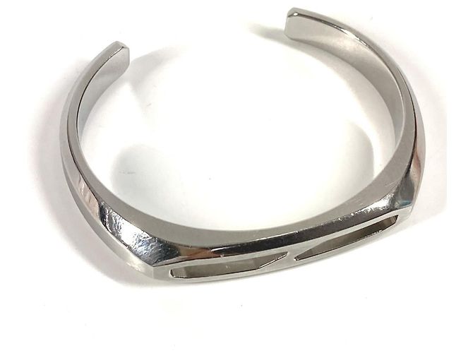Hermès Bracelet jonc Delta HERMES Argenté - vue 2