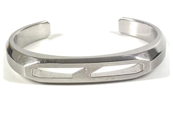 Hermès Bracelet jonc Delta HERMES Argenté - vue 8