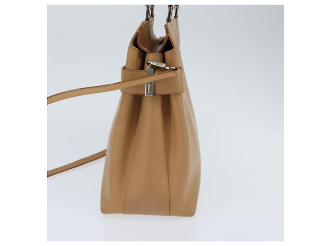 Borsa Gancini in pelle Salvatore Ferragamo Beige - vista 3