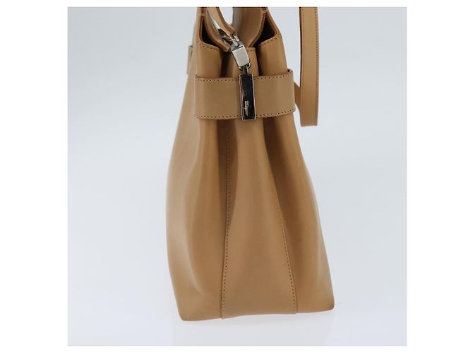 Borsa Gancini in pelle Salvatore Ferragamo Beige - vista 4
