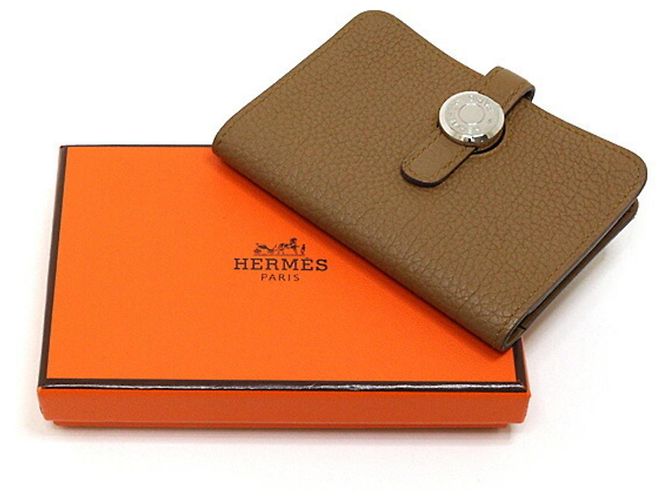 Tarjetero Dogon de Hermès Castaño - vista 2