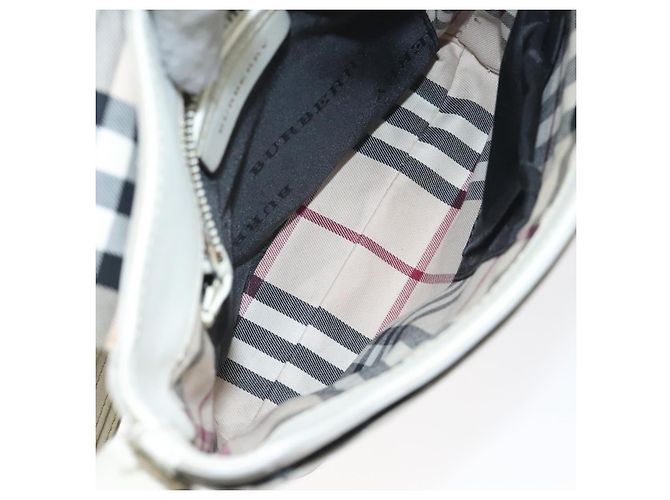 Borsa a Spalla in Pelle Burberry Bianco - vista 5