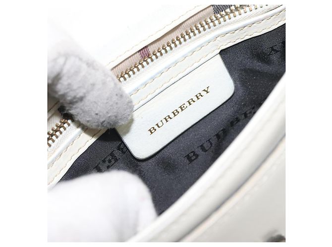 Borsa a Spalla in Pelle Burberry Bianco - vista 6