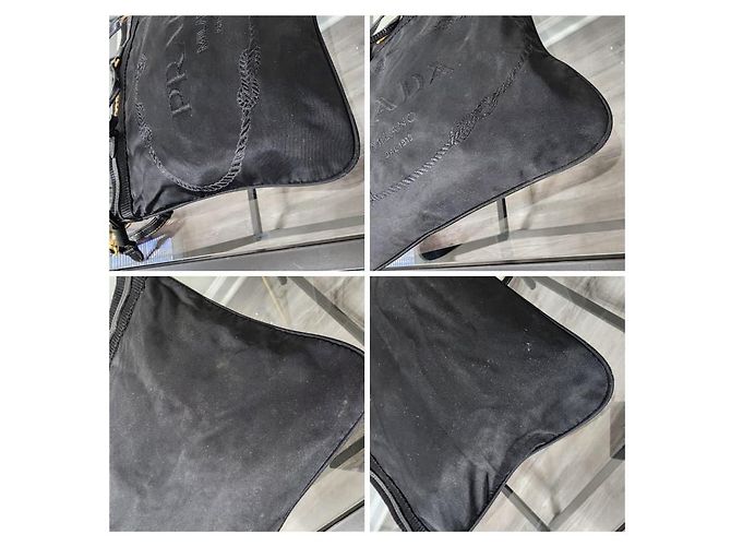 Autre Marque Borsa a tracolla in nylon Tessuto nera di Prada Nero - vista 10